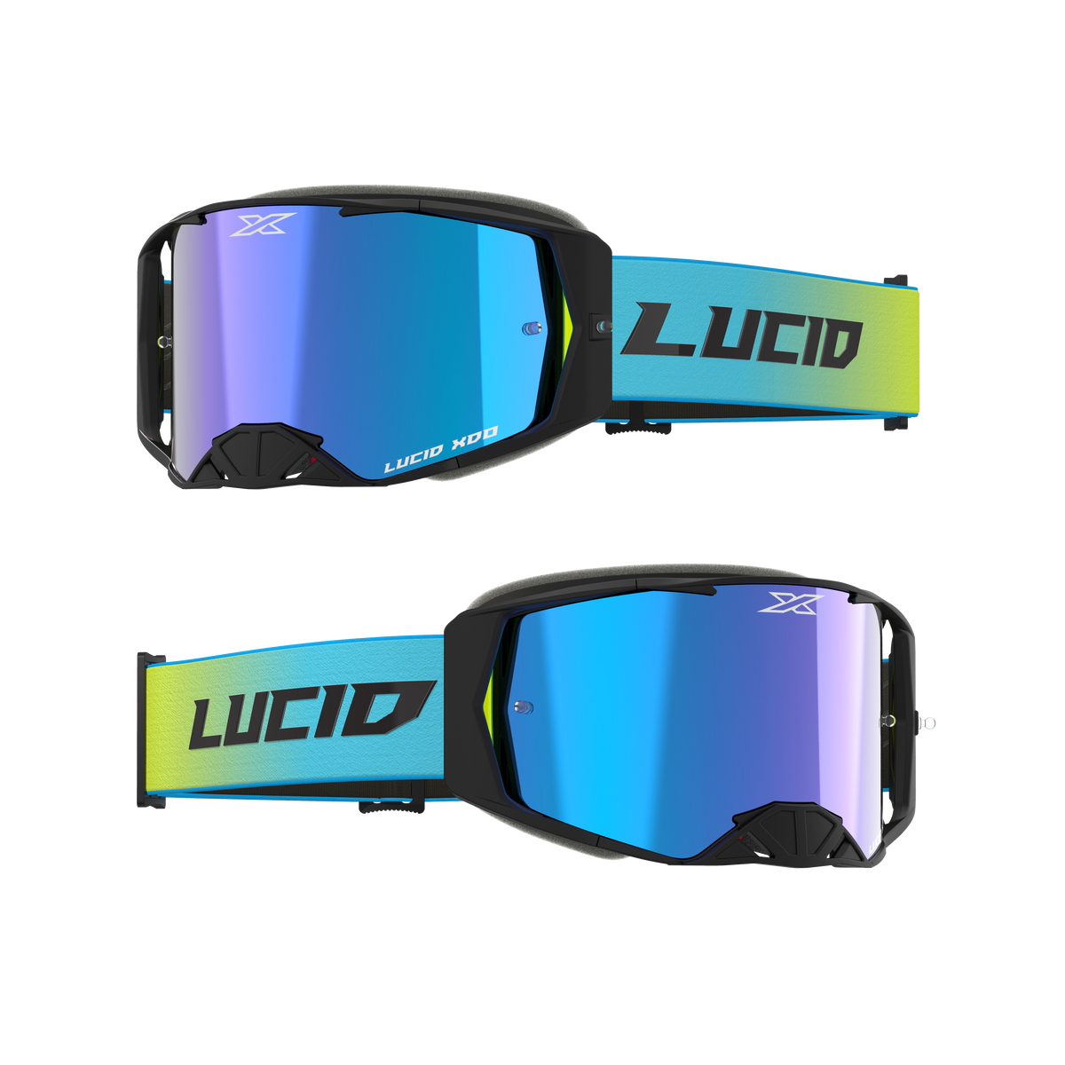 Lucid Goggle LUCID TM Flo Fade Blue - Blue Mirror Lens