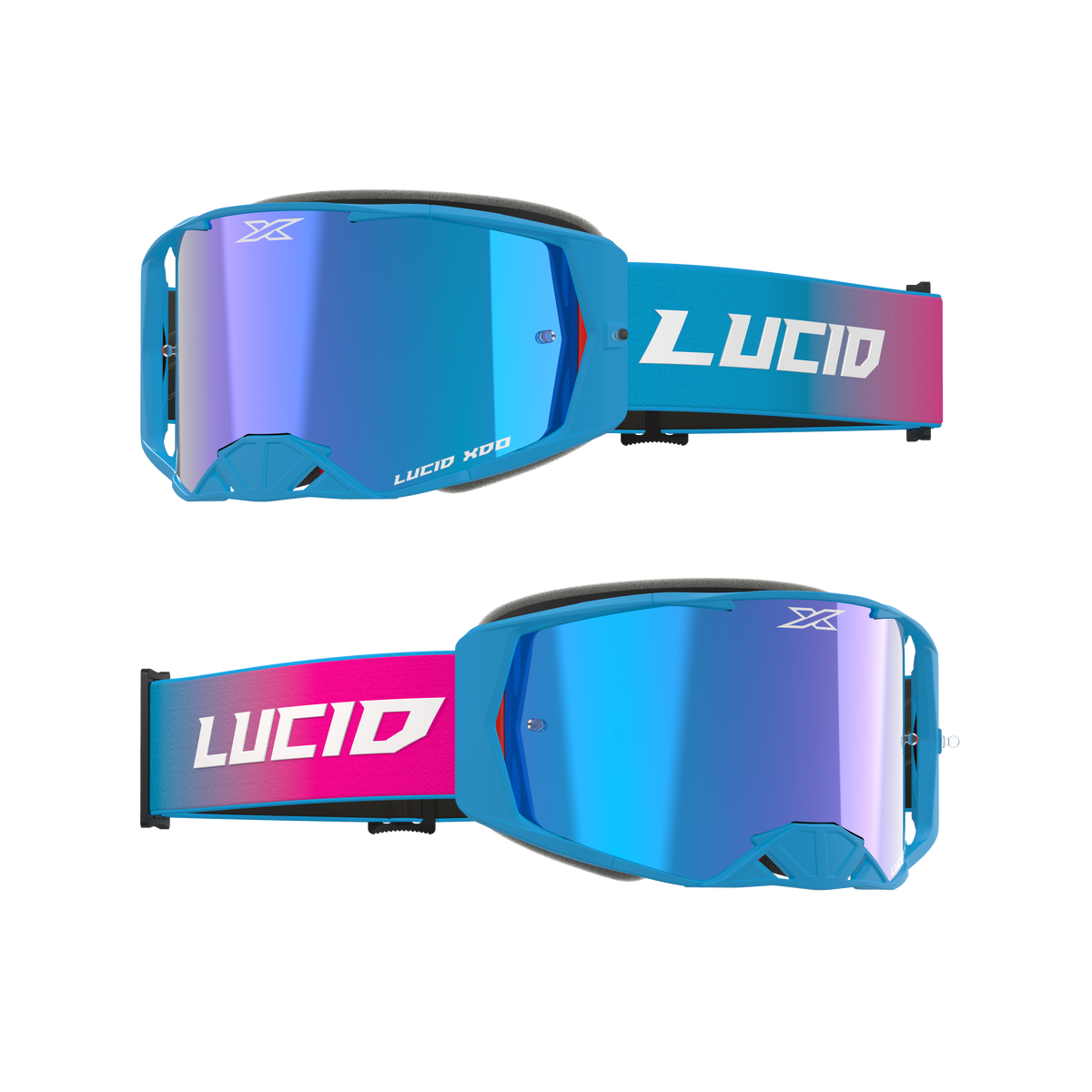 Lucid Goggle LUCID TM Flo Fade Pink - Blue Mirror Lens