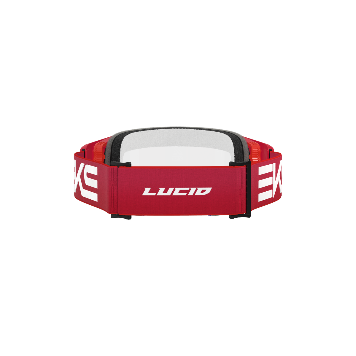 Lucid Race Face Goggle EKS Flag Red - Clear Lens