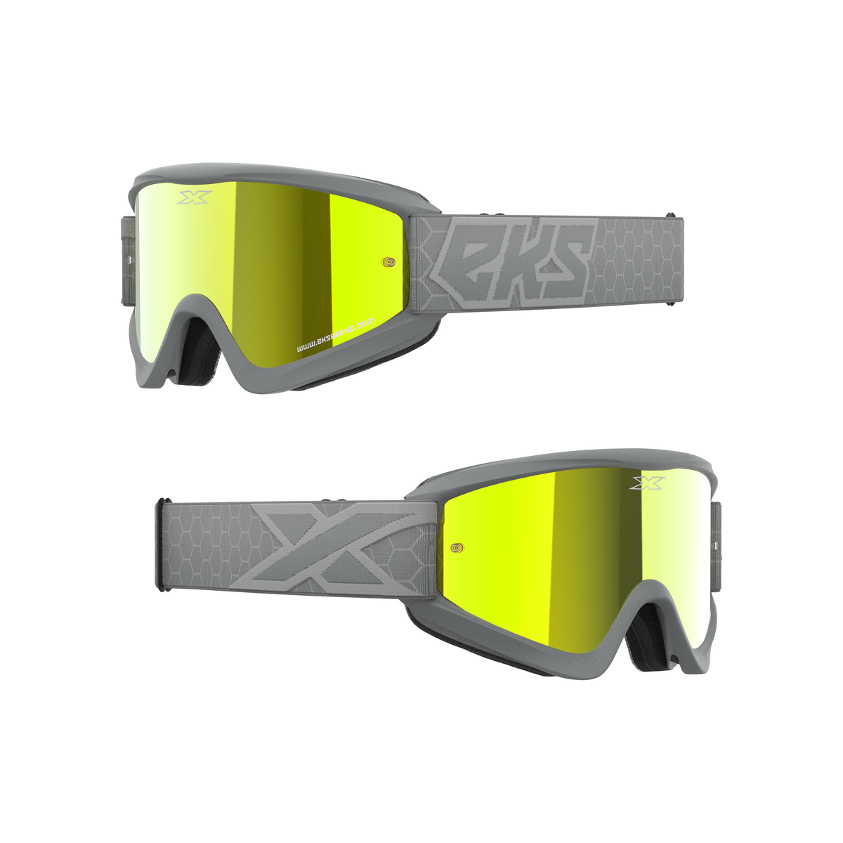 GOX Flat-Out Mirror Goggle Grey - Gold Mirror Lens