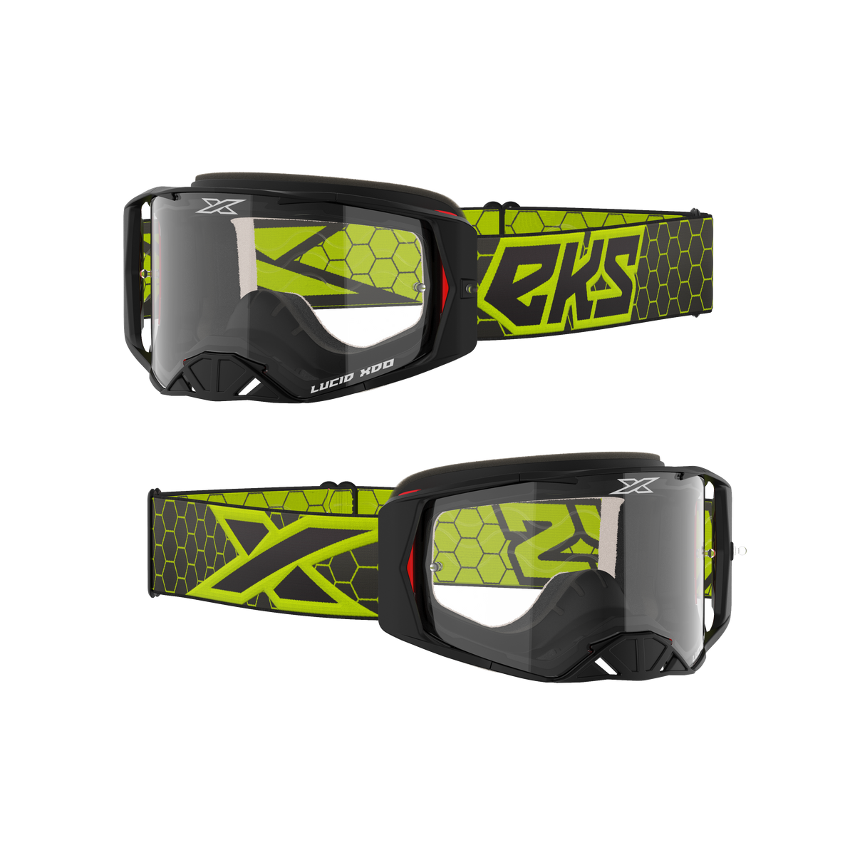 Lucid Goggle Black &amp; Flo Yellow - Clear Lens
