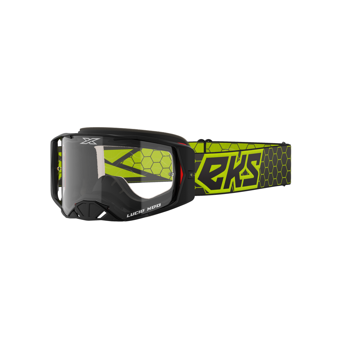 Lucid Goggle Black &amp; Flo Yellow - Clear Lens
